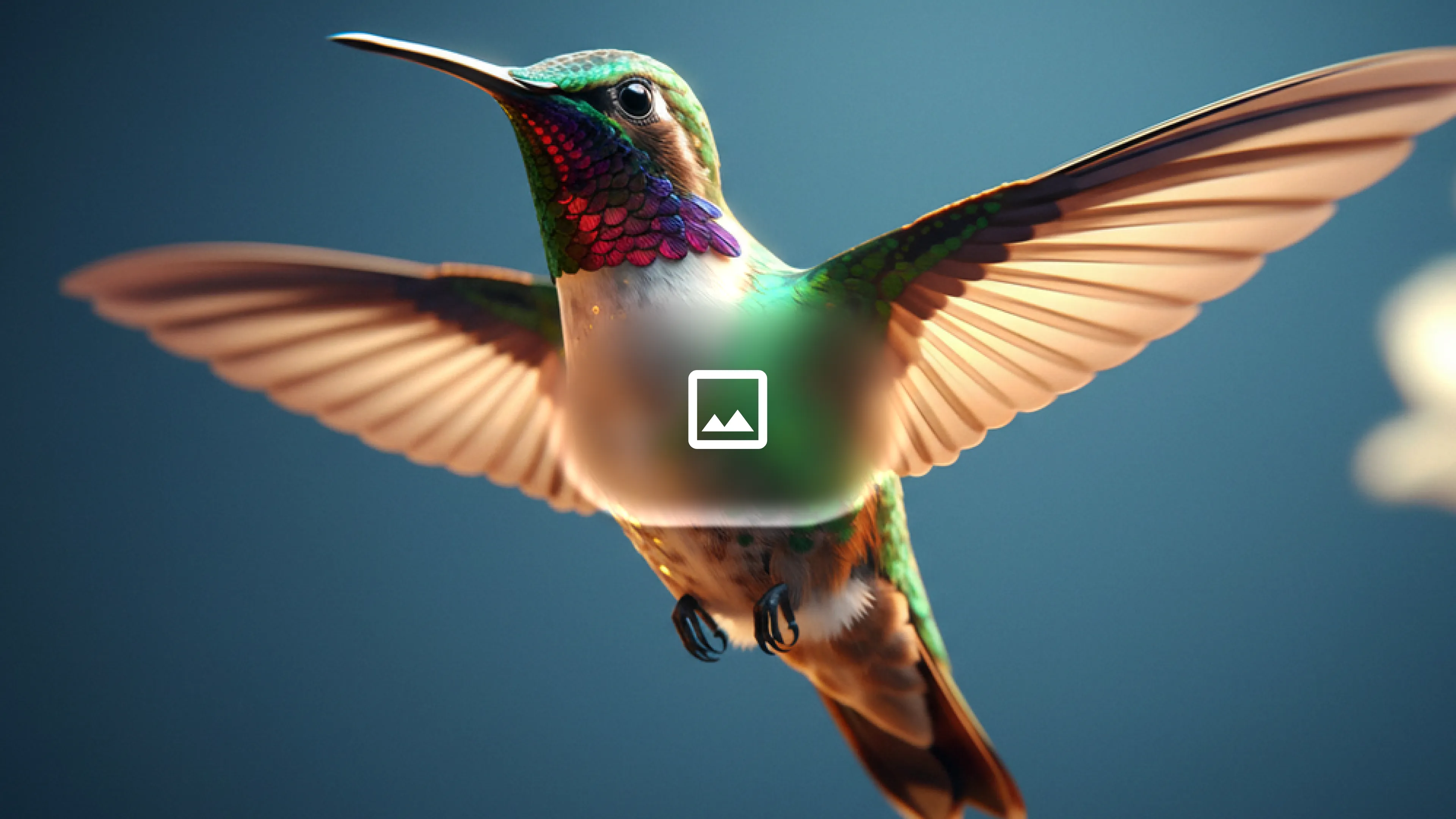 Gemini Omni prompt guide: reference image of hummingbird